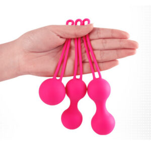 Smart Kegel Training Balls, Vibrating Silicone Dual-Ball Vaginal Exerciser, Purple