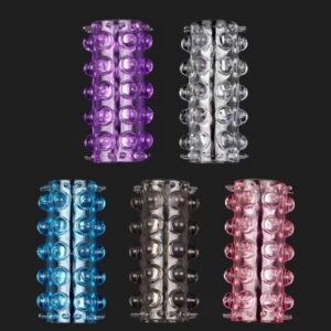 Bead Ring Set for Men, TPE Locking Rings, Black Adult Couples Toy