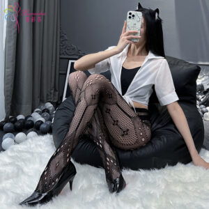 Ultra-Thin Black Lace Stockings, Plus Size Hand-Tearable Pantyhose, One Size Intimate Wear