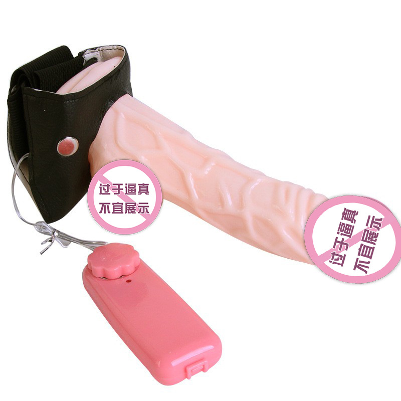 Wearable Dildo Panties with Electric Vibration, TPE Hollow Design, Flesh Tone - Image 5