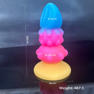 Silicone Anal Plug, Adult Anal Toy for Different Genders, Multi-Color, Large Gourd Flower Style
