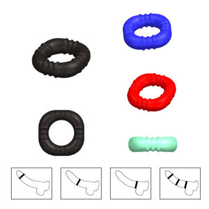 Liquid Silicone Lock Ring Penis Ring, Manual Control, Stretchy Adult Toy