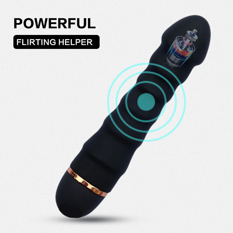 Vibrating Prostate Massager, Silicone Anal Plug with Button Control, Purple - Image 3