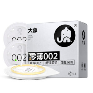 Elephant Free Series 002 Zero Thin Condoms, Large, Natural Latex, 3 Pack