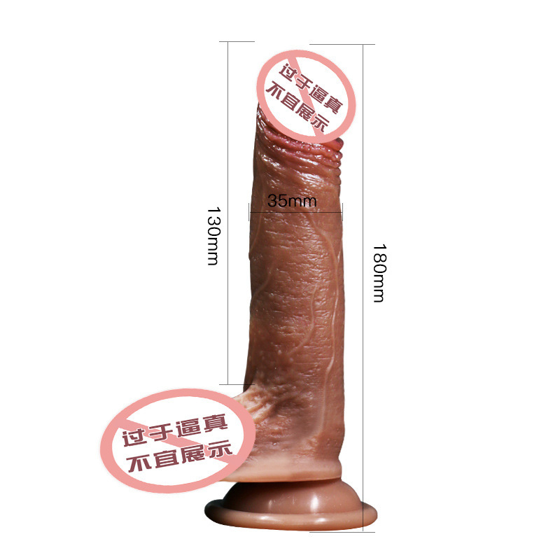 Jiuai Electric Telescopic Dildo for Women, Tongue Licking Masturbation Device, TPE, Skin Tone - Image 4