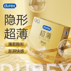 Durex Ultra-Thin Condoms, Invisible Feel, 3-Pack, Heat-Sensitive and Extra Slippery