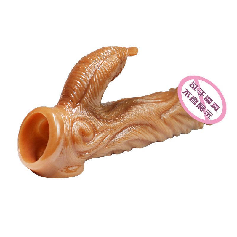Hollow Silicone Penis Sleeve for Men, Extended and Thickened Wolf-Tooth Texture - Image 4