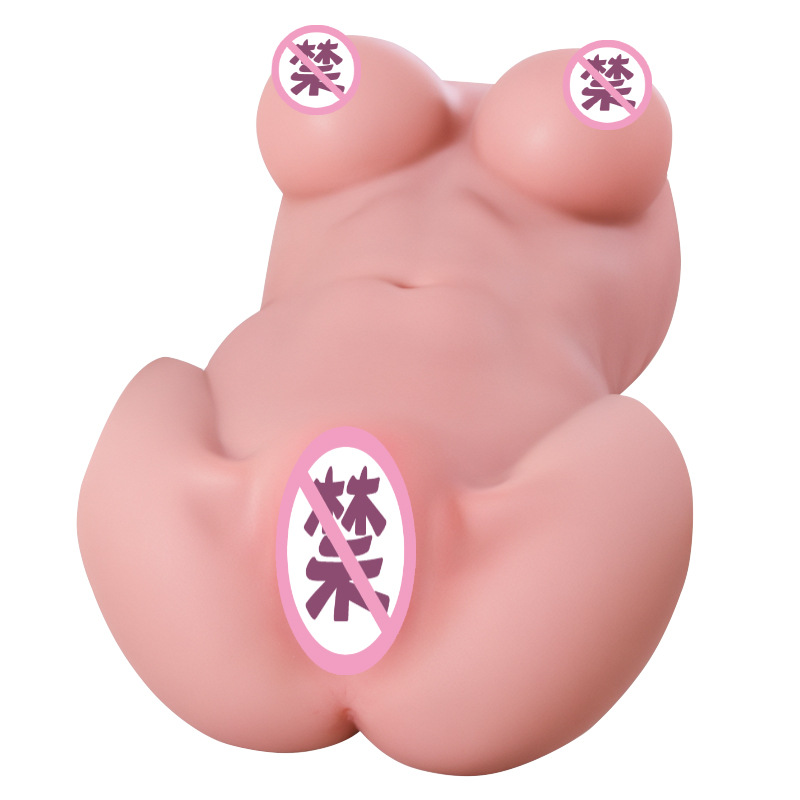 Jiuai Double-Tongue Suction Male Masturbator, TPE Half-Body Torso with Dual-Tongue Channel - Image 5