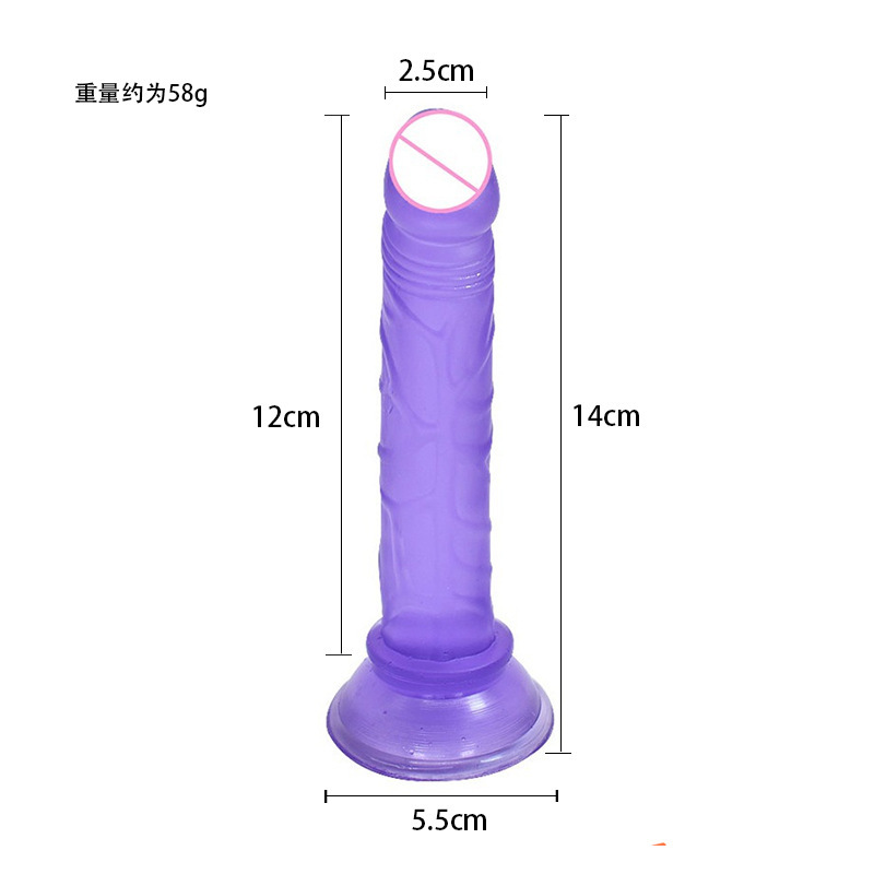 Mini Suction Cup Dildo 14 cm TPE-PVC with Crystal-Clear Finish - Image 4