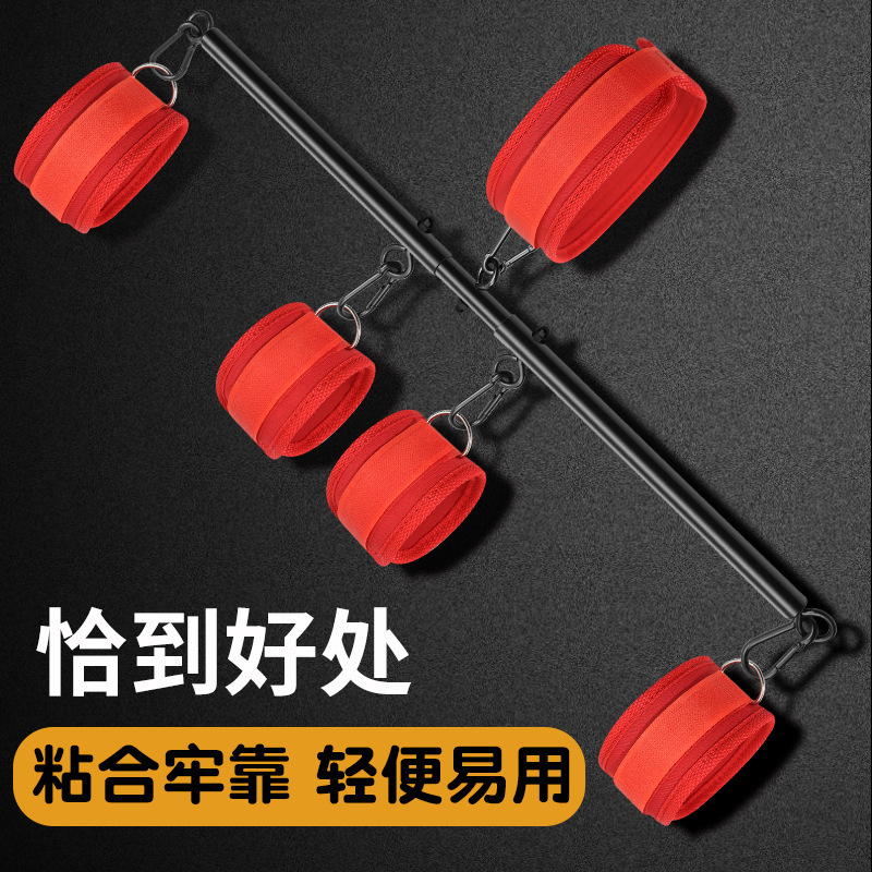 Adult Bondage Restraint Set with Hand and Foot Cuffs, Ball Gag and Nipple Clamps - Image 3