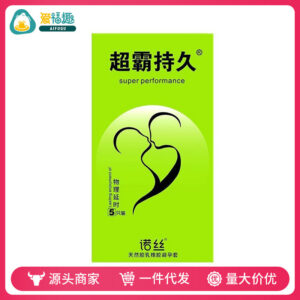 North Super Long-Lasting Delay Condoms, Latex, Medium, 5-Pack