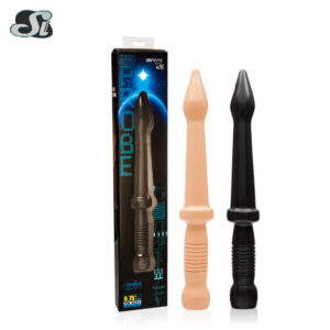 PVC Spear-Shaped Anal Plug Dildo, Black High-Simulation Masturbation Stick
