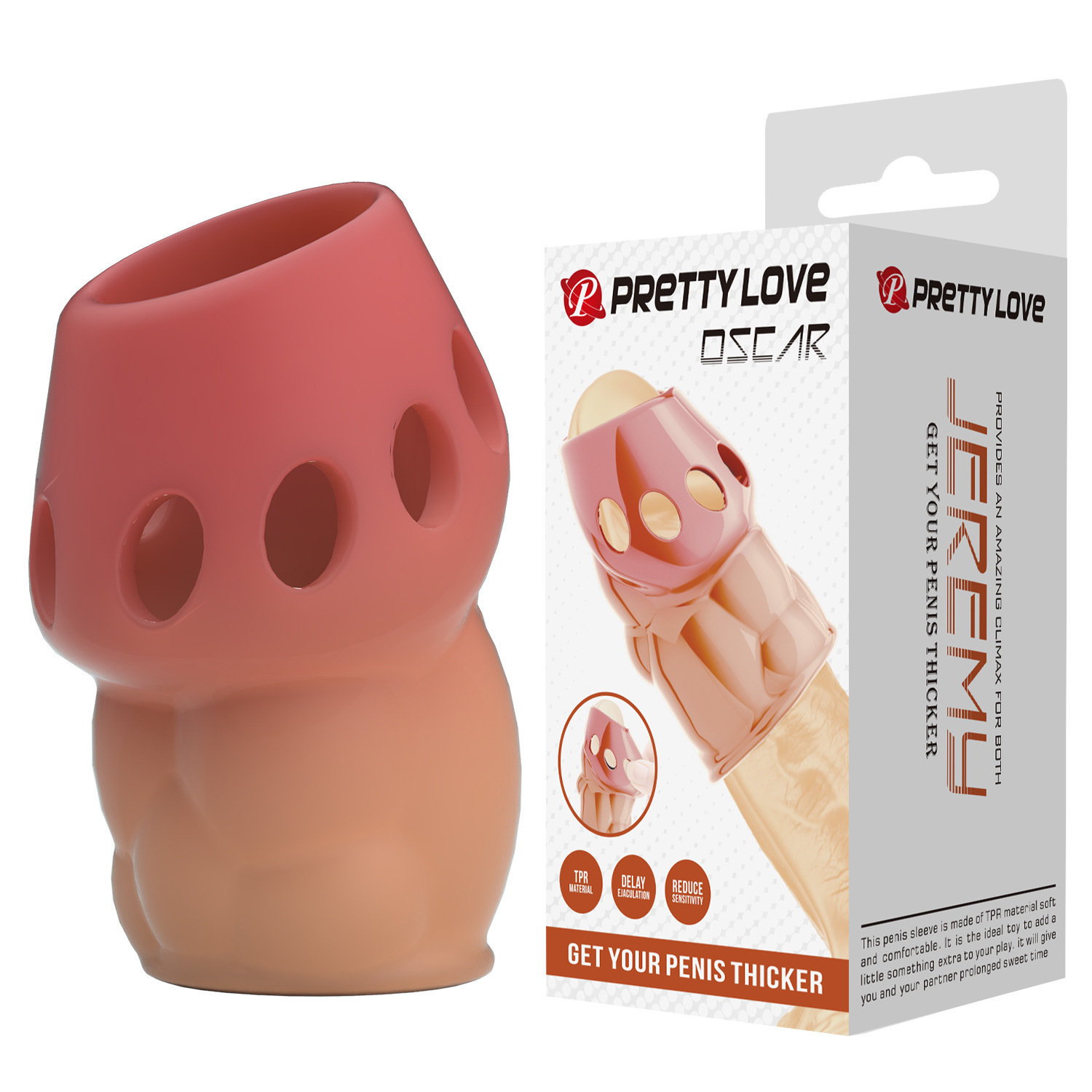 Baile Pattila Textured Glans Cover Sleeve Manual Rotating Delay Condom - Image 5