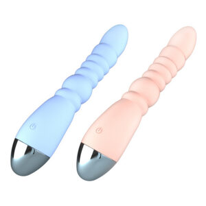 Soft-Grip G-spot Vibrator Wand, Handheld Rechargeable, Under 50 dB, Blue or Pink