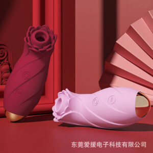 Remote-Control Vibrating Egg with Suction Function, Silicone-ABS Adult Massager, Rose Red