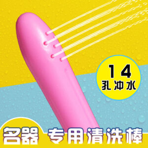 Flusher Cleaning Stick, 14-Hole ABS Rinser for Adult Toy Care, Back Chamber Cleaner