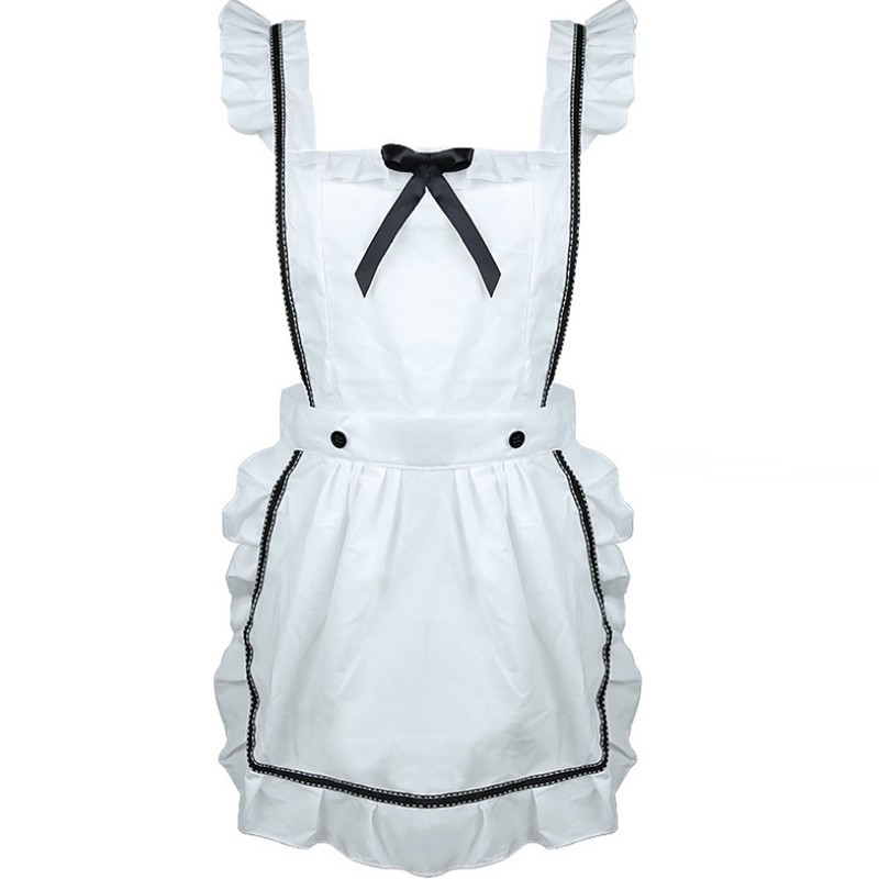 Maid Roleplay Lingerie Set with Headpiece, Apron and Panties, Backless Uniform - Image 2