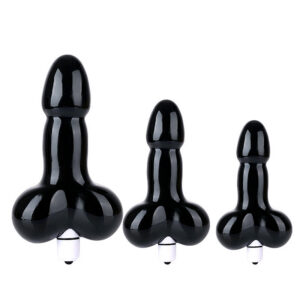 Backstage Three Swordsman Vibrating Masturbator, Large Black TPE Textured Sleeve
