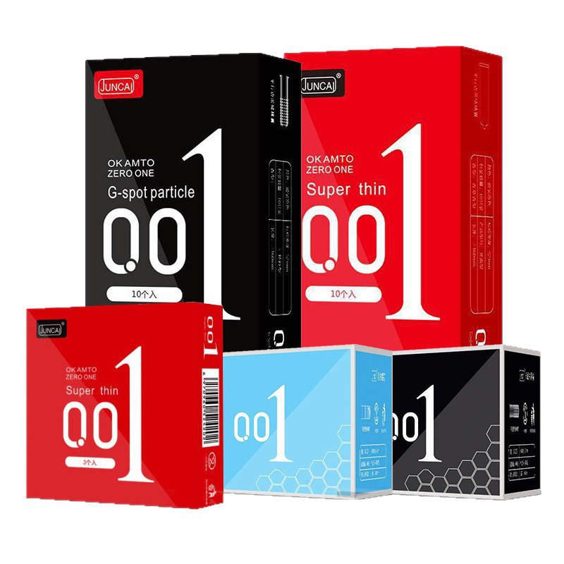 Juncai 001 Latex Condoms, Ultra-Thin Textured and Smooth, Medium, 2/3 Pack - Image 5