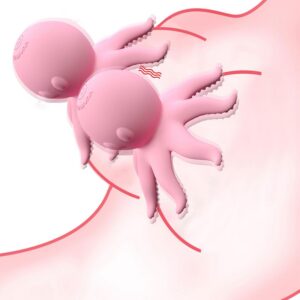 10-Frequency Vibrating Sucking Rotating Breast Massager with Silicone Suction Cups