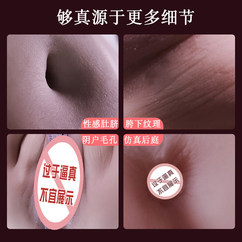 Jiuai Male Masturbation Device TPE Half-Body Mold with Vaginal and Buttocks Detail, Manual Use - Image 3