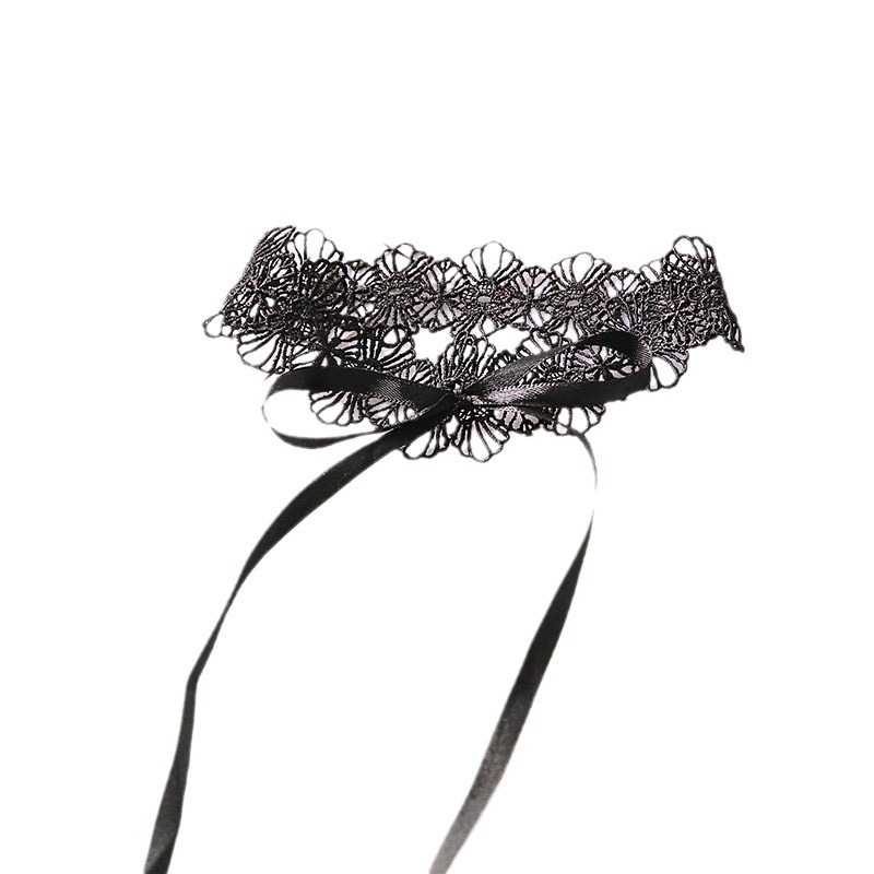 White Lace Choker Necklace, Asymmetric Clavicle Chain, Sweet Style - Image 5