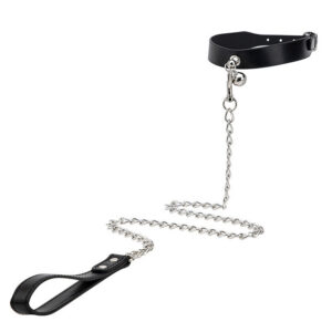 Bell Traction Collar Set with Nipple Clamps, Ball Gag, Whip, Blindfold and Candle