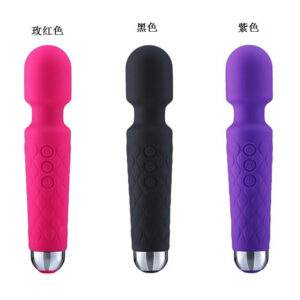 20-Frequency AV Wand Vibrator, Silicone Body, Strong Vibration Massage Stick