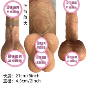 Dual-Purpose Silicone Masturbator and Dildo, Manual Control, 21 cm Insertable Design