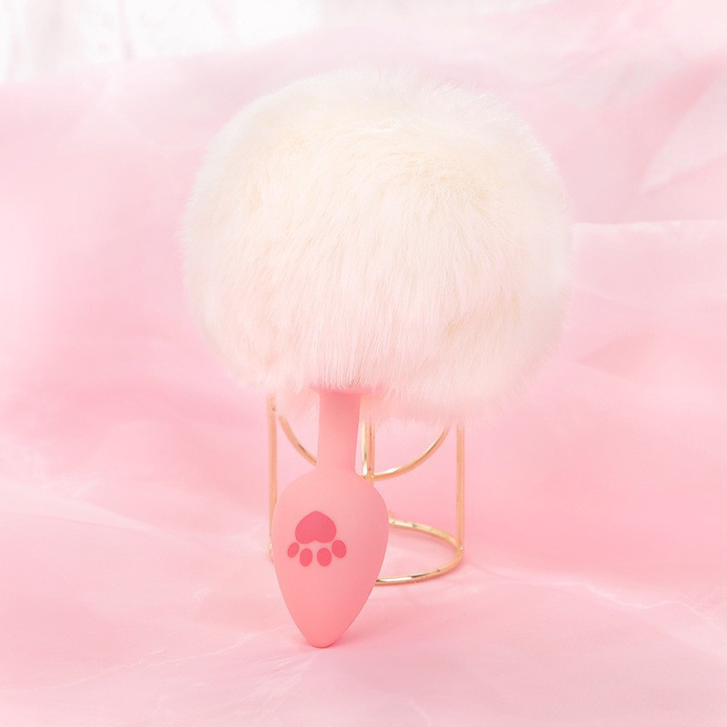 Fox Tail Anal Plug with Silicone Base and Plush Tail for Couples - Image 4