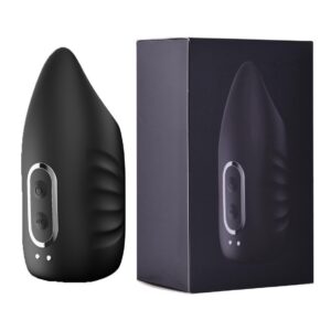 Wearable Vibrating Penis Trainer, Silicone Electric Stimulation Device, Black