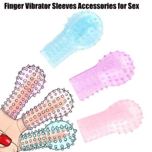 TPE Finger Cots for Adults, Transparent G-Spot Stimulation Sleeves, SM Training Props