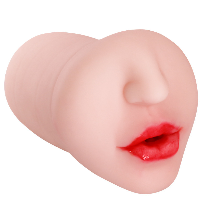 Jiuai Male Masturbation Device TPE Manual Deep-Throat Mouth Style Flesh Tone - Image 5