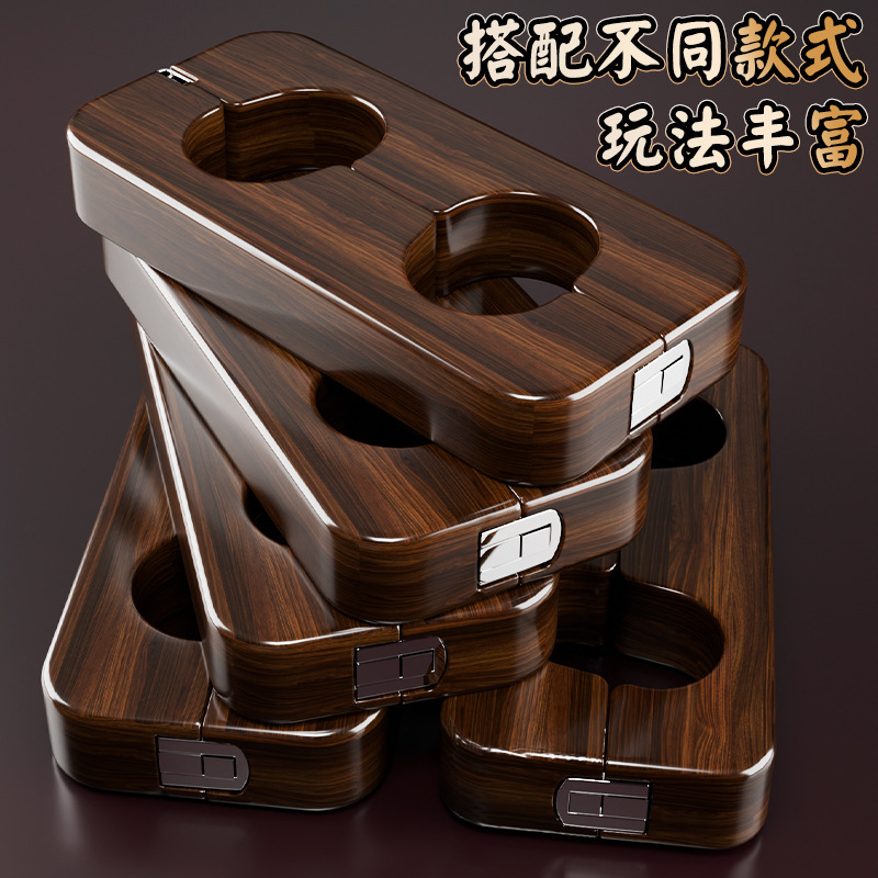SM Wooden Pillory Restraint Set with Metal Fittings for Couples - Image 4