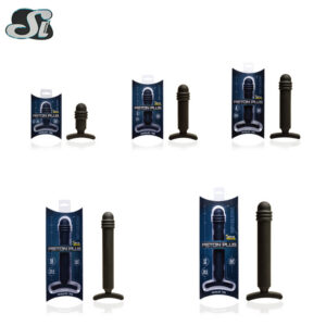 Dual-Purpose Silicone Anal Plug, 12-Inch Black Unisex Adult Toy