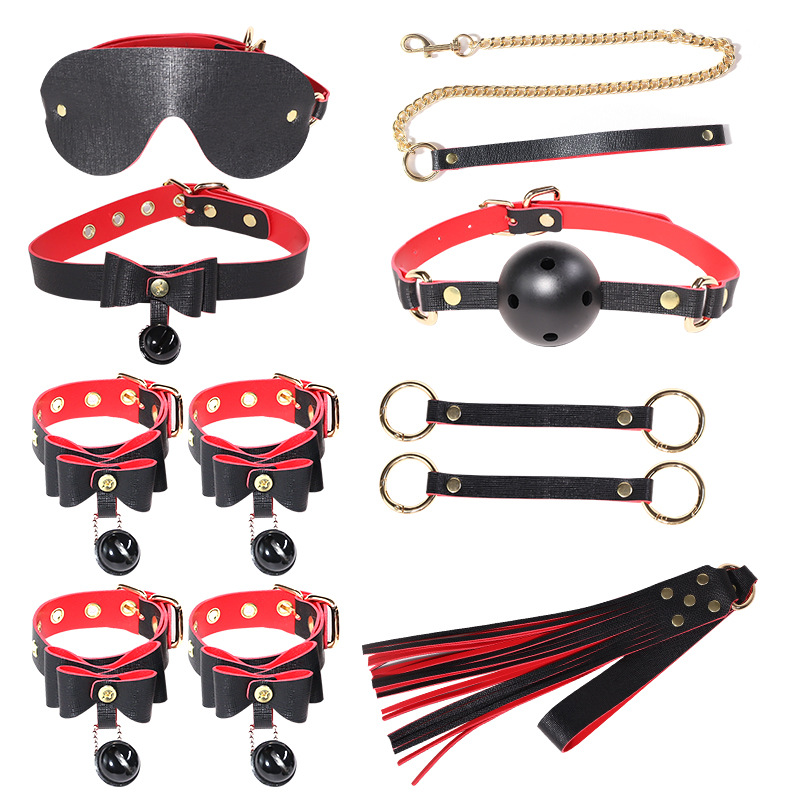 SM Flirting Bundle Set for Couples with Handcuffs, Nipple Clamps and Bondage Accessories - Image 4