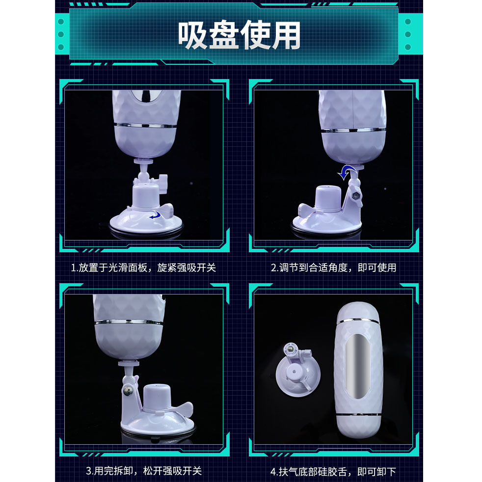 Double-Headed Hands-Free Manual Masturbator Cup with TPE Sleeve and Squeeze Control - Image 2