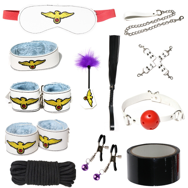 Jiuai SM Bondage Prop Set with Handcuffs, Nipple Clamps and Mouth Gag - Image 5