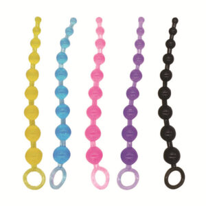 Anal Beads Pull-Chain Plug, TPE, Graduated Beads, Loop Handle