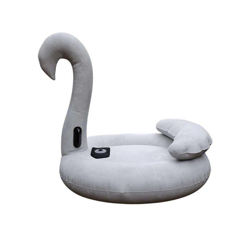 Inflatable Swan Pillow PVC Flocked Adult Positioning Cushion - Image 4