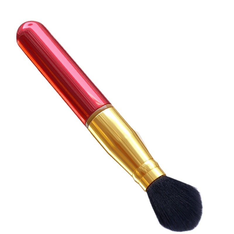 Vibrating Egg Stimulator with Foundation Brush Design, ABS Body, Rose Red & Gold - Image 5