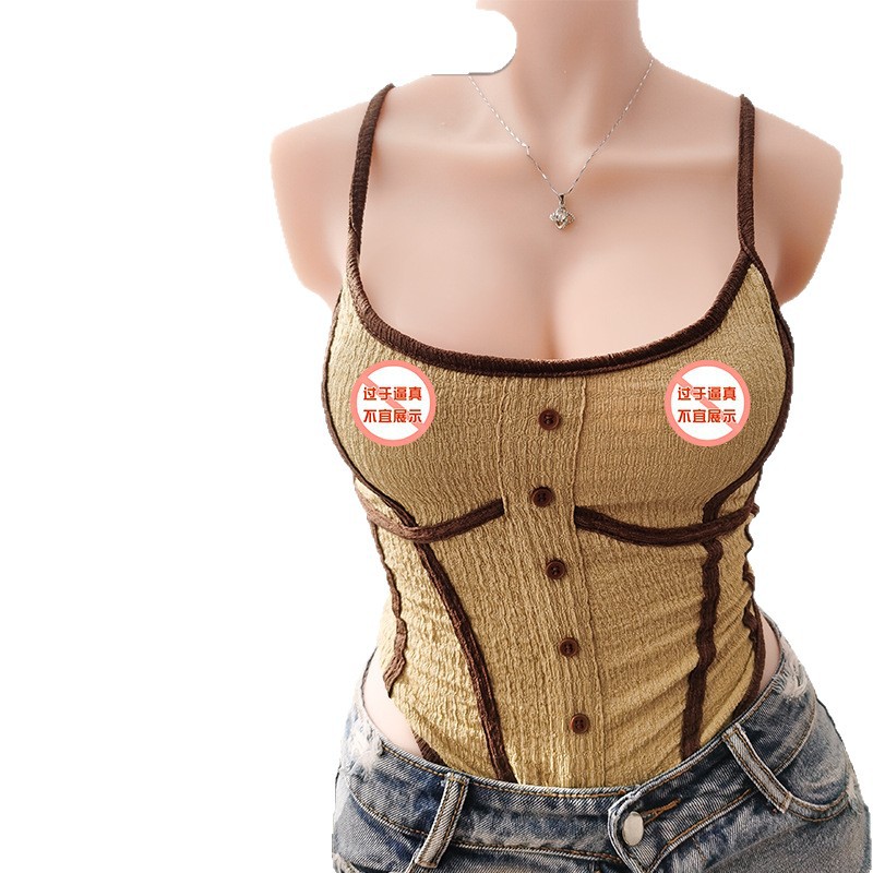 Half-Body Silicone-Style Male Masturbator with Simulated Vaginal and Buttocks Entry, Manual Use - Image 5