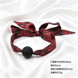 Black Round Silicone Mouth Gag Restraint for Couples