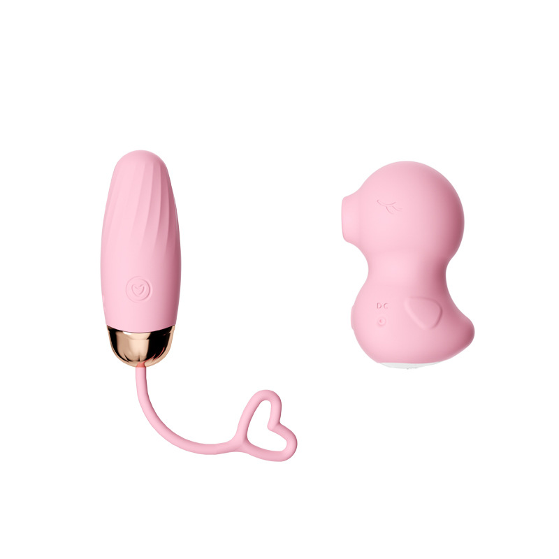 Vibrating Egg and Suction Toy Two-Piece Set for Women, Silicone Adult Wellness Device - Image 5