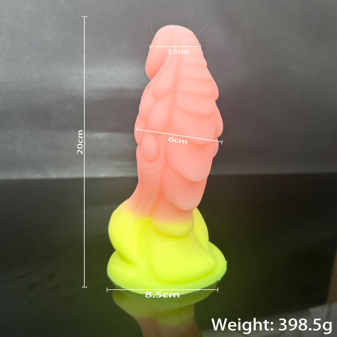 Liquid Silicone Dildo for Women, Shaped Anal Plug and Gradient Anal Beads, Colorful - Image 3