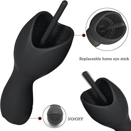 Knight Vibrating Urethra Insertion Stick with Replaceable Silicone Head, Button Control Prostate Trainer - Image 5