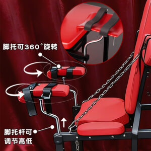 SM-御王座plus Metal Bondage Chair, Black Adult Restraint Seat for Couples