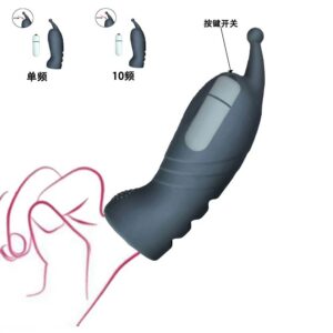 Finger Vibrator Sleeve, Silicone G-Spot & Clitoral Massager, Black