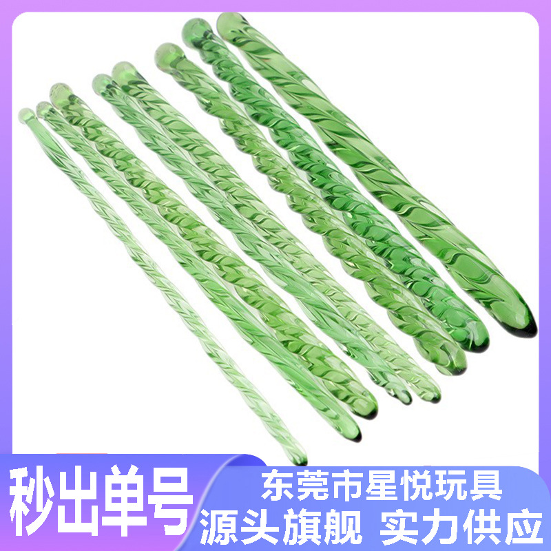 Threaded Crystal Glass Urethral Plug Rod, 200mm Horse-Eye Sound for Penile Stimulation - Image 3
