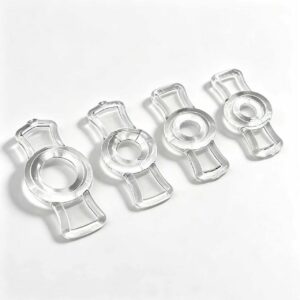 Adult Sm Cock Ring for Men, Invisible Design, Couples' Delayed Intercourse, Black TPE Set